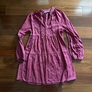 Burgundy Red Long Sleeve Dress